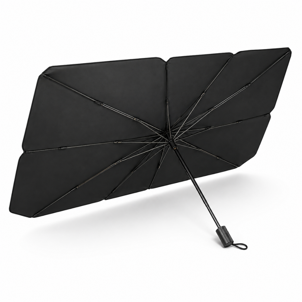Large Black Umbrella – Portable Windproof Rain Umbrella for Men & Women