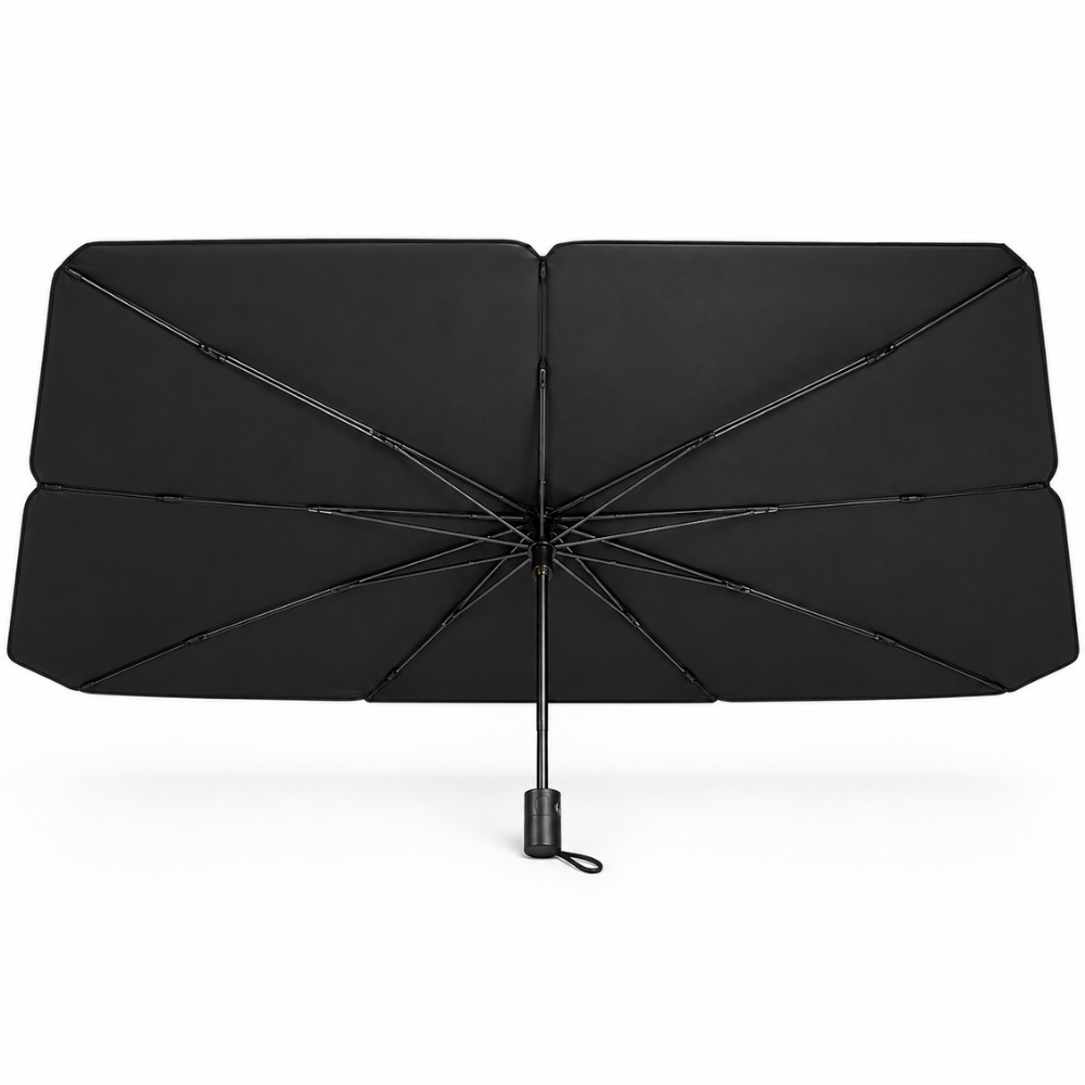 Large Black Umbrella – Portable Windproof Rain Umbrella for Men & Women