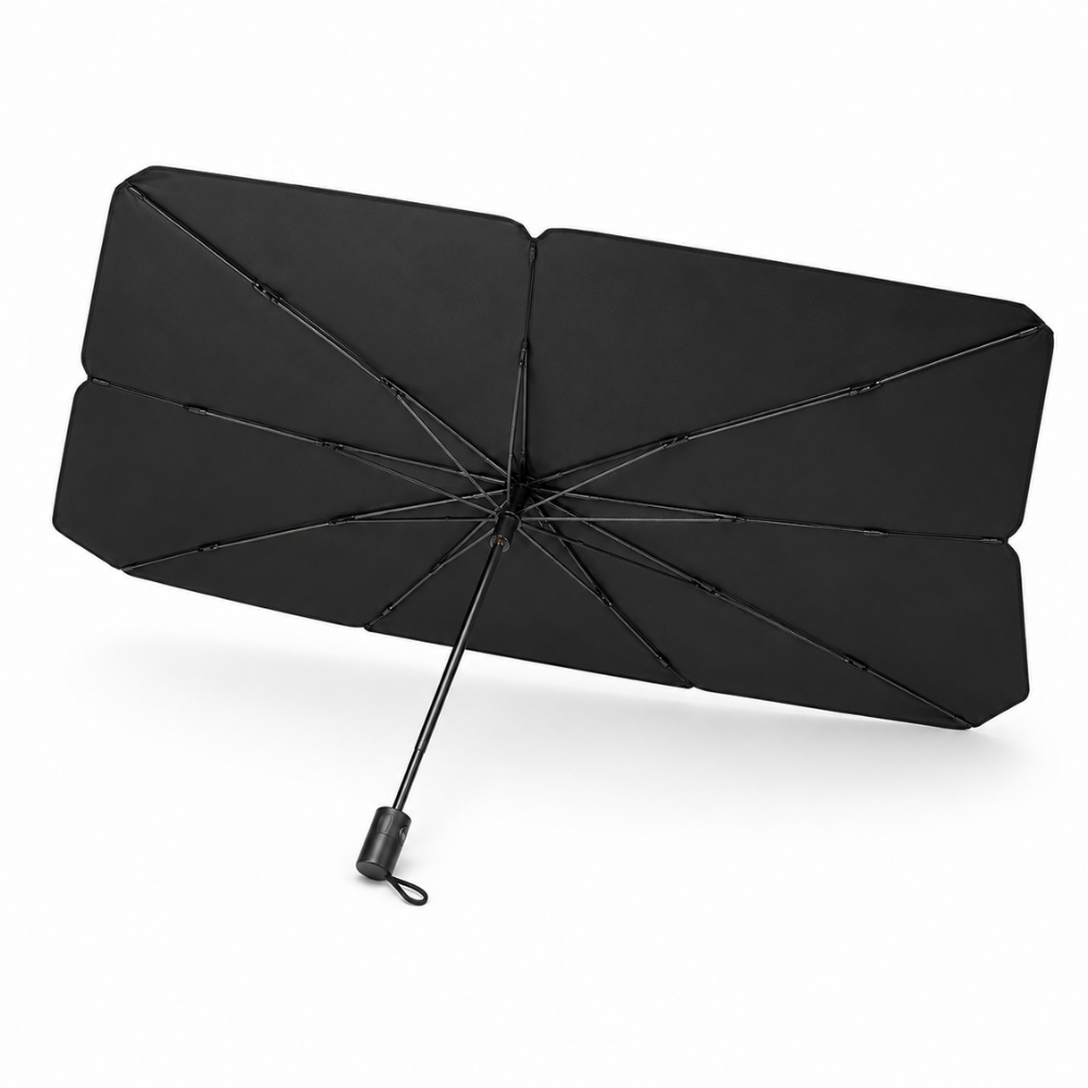 Large Black Umbrella – Portable Windproof Rain Umbrella for Men & Women